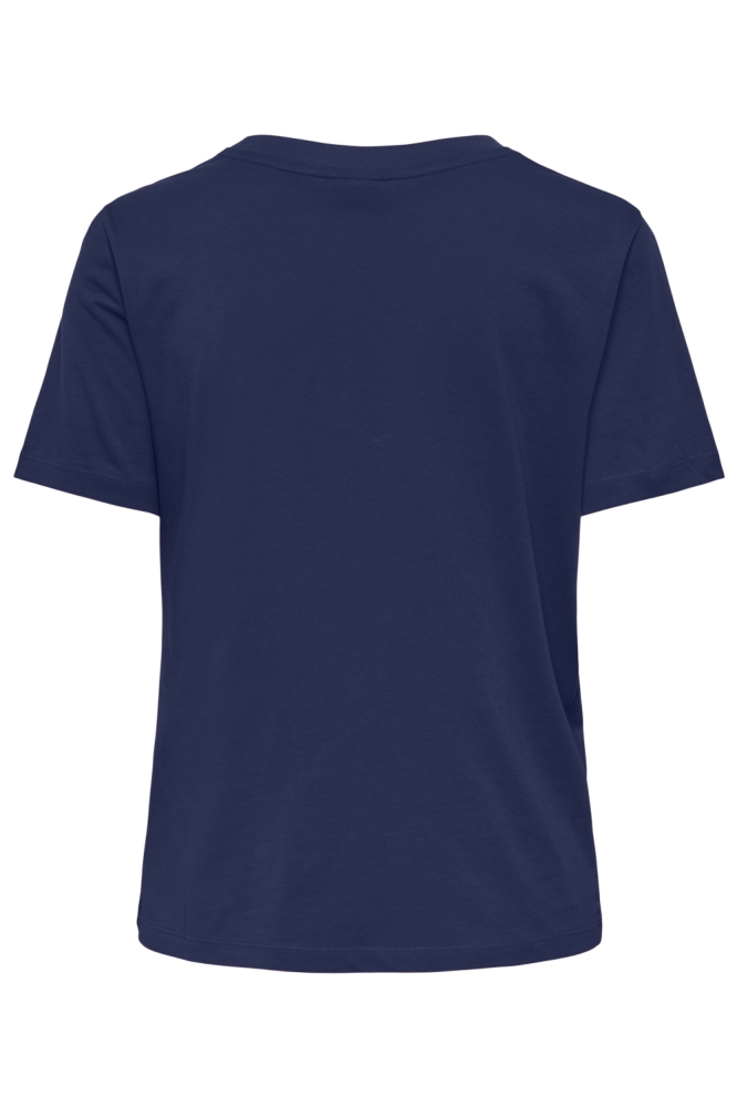 Jacqueline de Yong blauwe dames t-shirt | Achteraanzicht