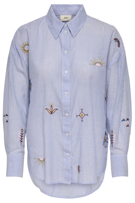 Jacqueline de Yong blauwe dames blouse | Vooraanzicht