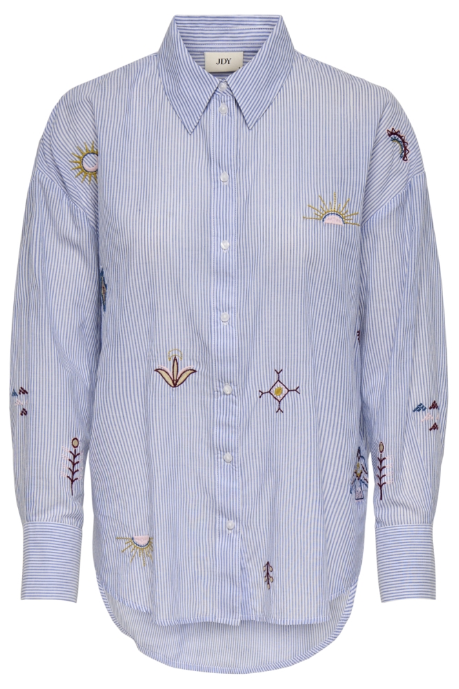 Jacqueline de Yong blauwe dames blouse | Vooraanzicht