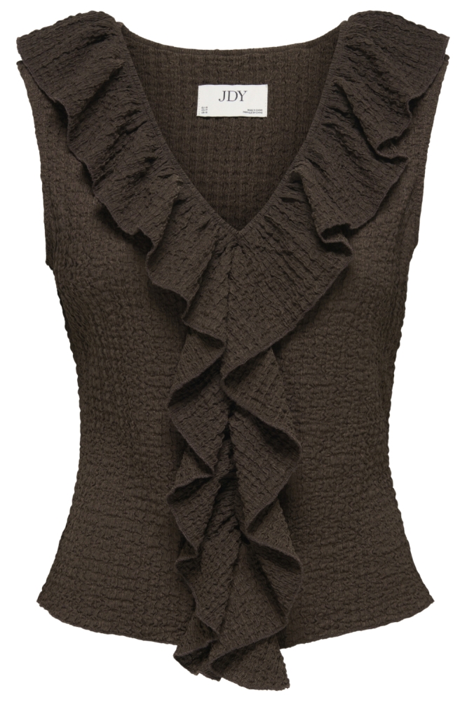 Jacqueline de Yong bruine dames top | Vooraanzicht