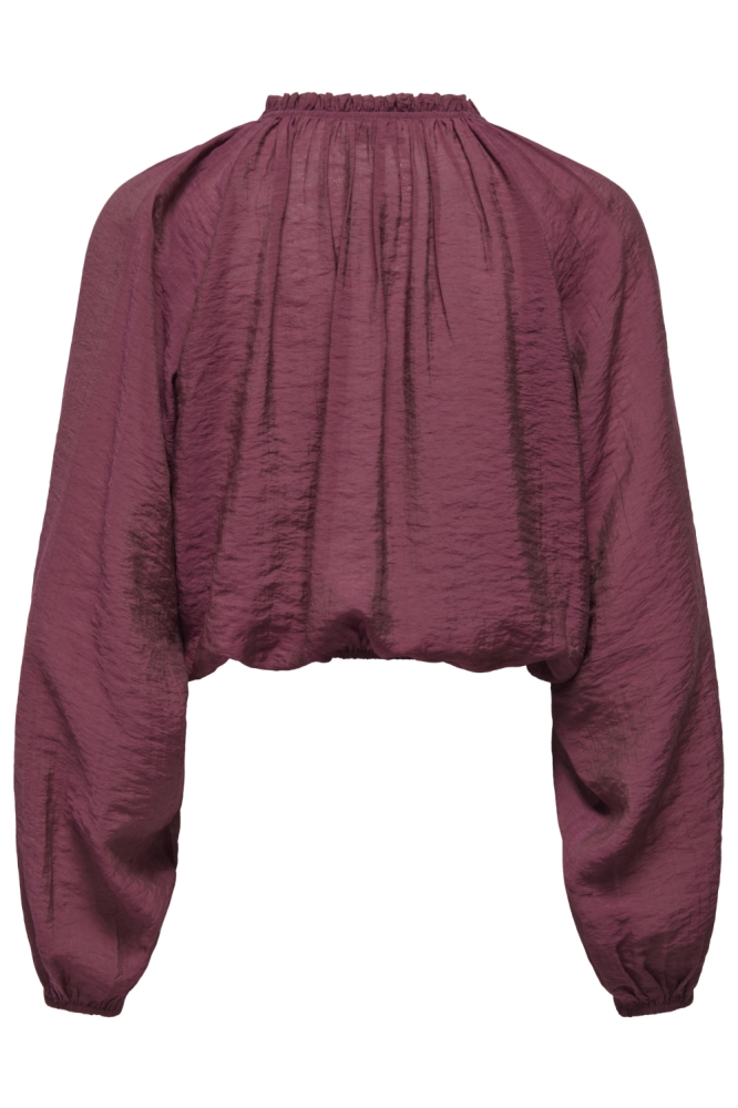 Jacqueline de Yong bordeaux dames blouse | Achteraanzicht