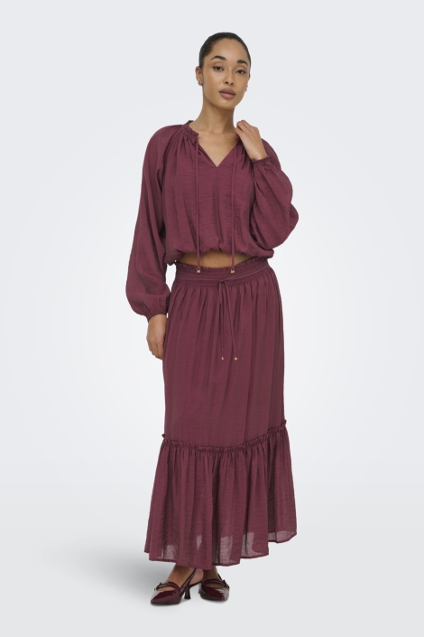 Jacqueline de Yong bordeaux dames blouse | Model