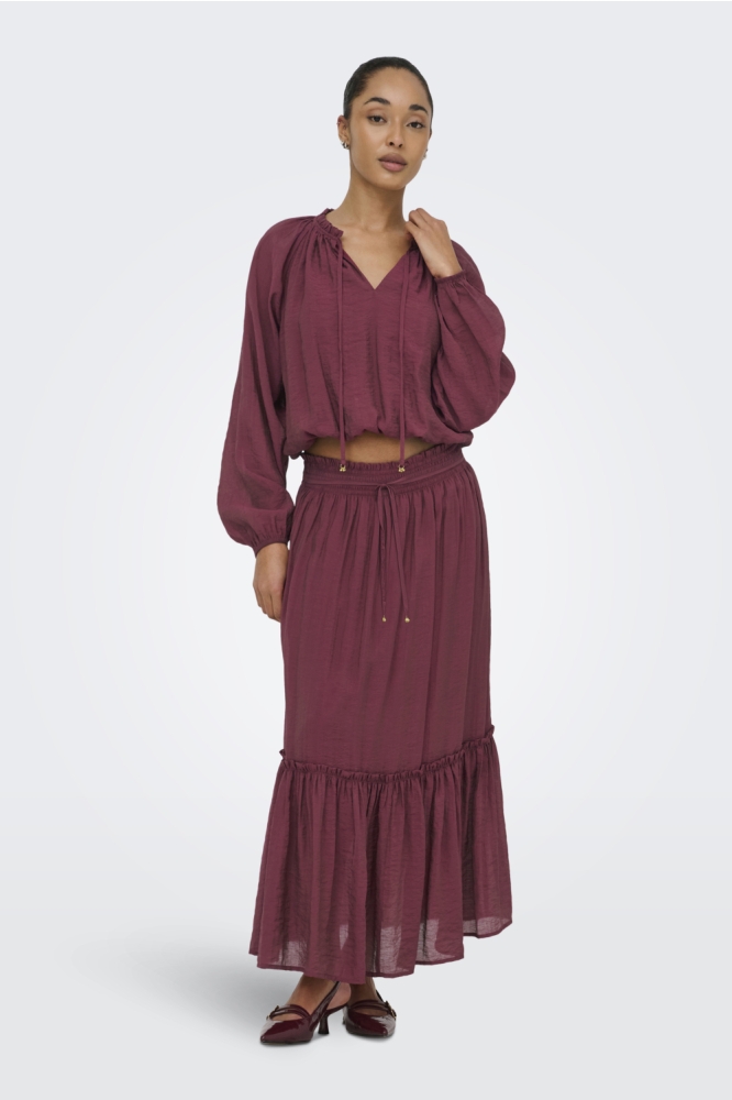 Jacqueline de Yong bordeaux dames blouse | Model