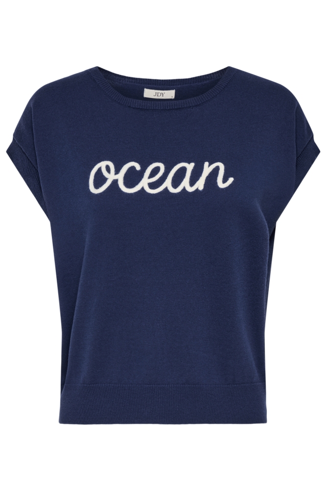 Jacqueline de Yong blauwe dames trui | Vooraanzicht