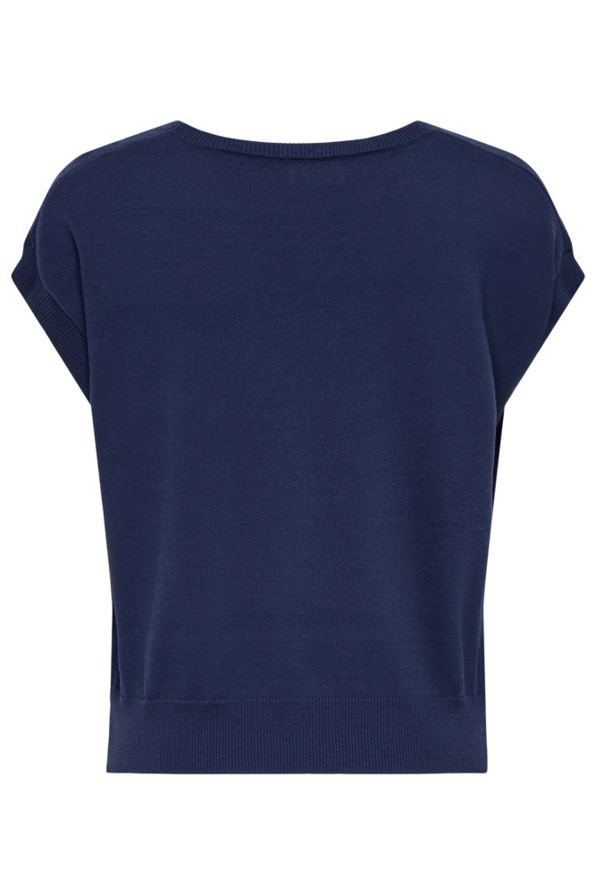 Jacqueline de Yong blauwe dames trui | Achteraanzicht