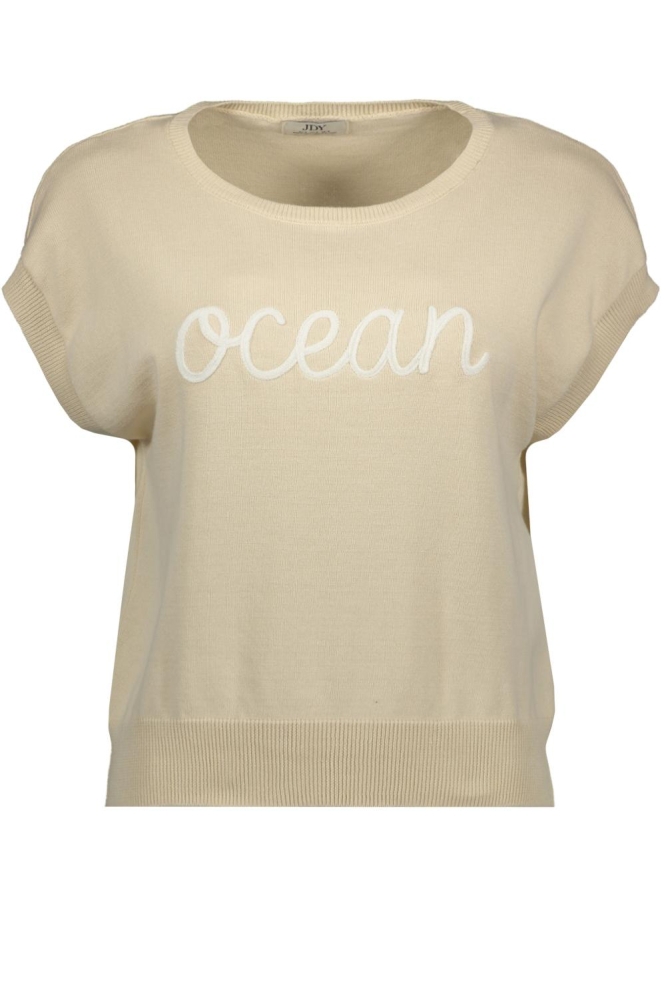 Jacqueline de Yong beige dames trui | Vooraanzicht