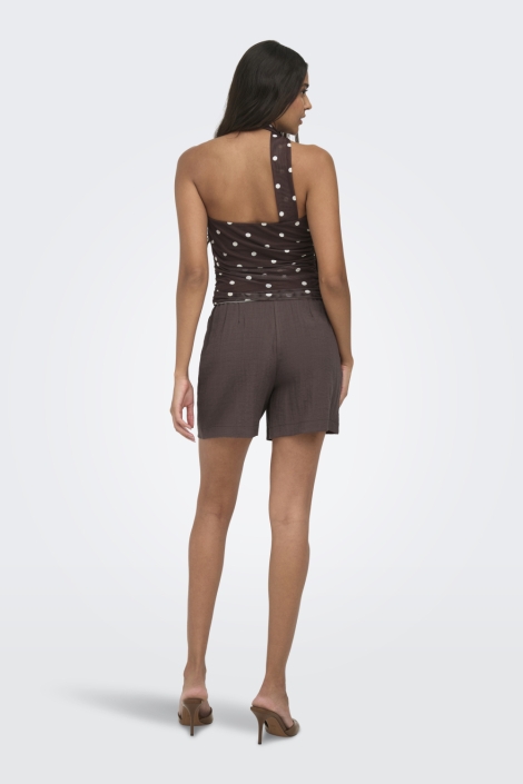 Jacqueline de Yong bruine dames top | Model achteraanzicht