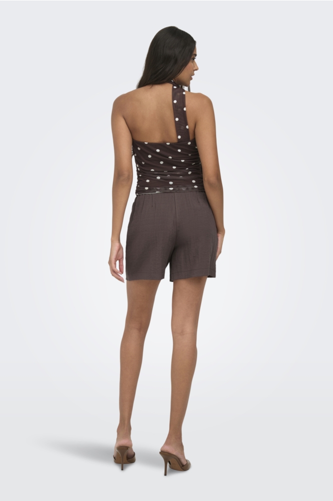 Jacqueline de Yong bruine dames top | Model achteraanzicht