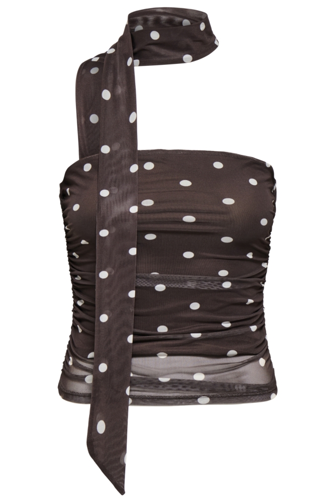 Jacqueline de Yong bruine dames top | Vooraanzicht