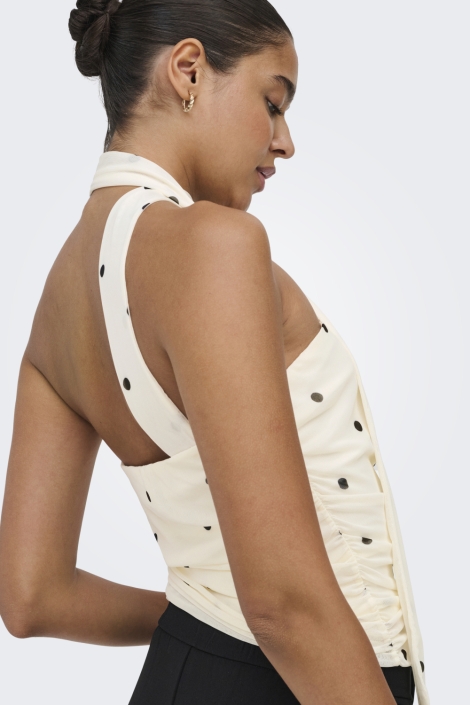 Jacqueline de Yong beige dames top | Model achteraanzicht