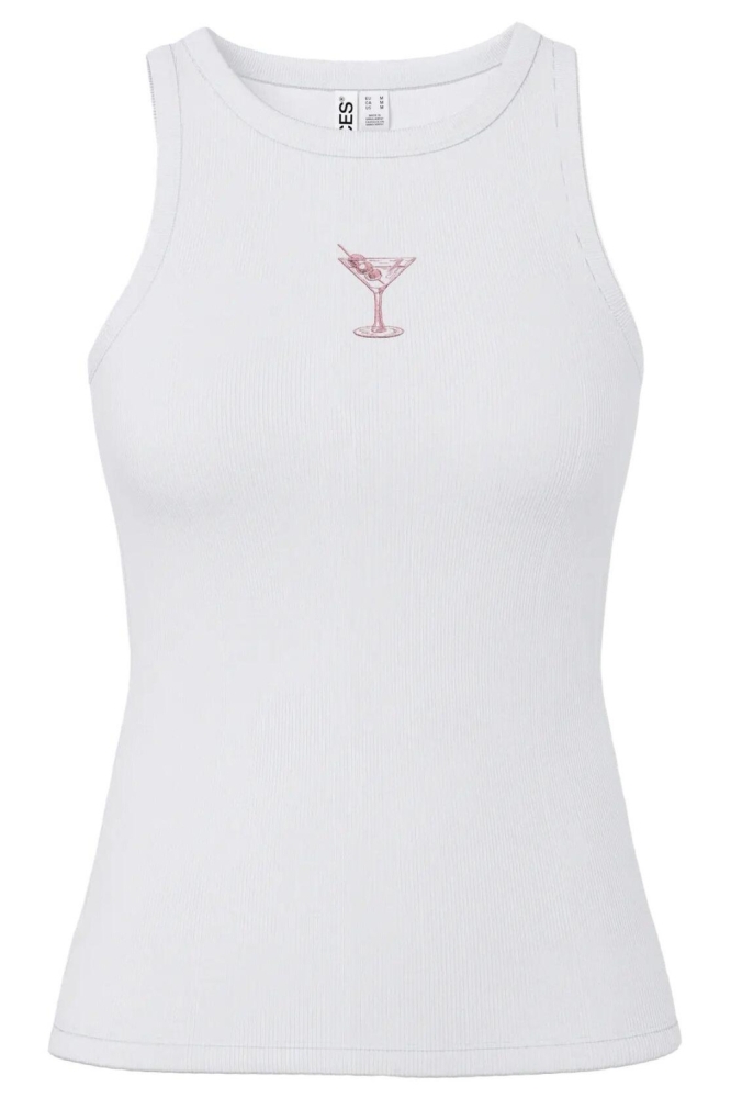 Pieces witte dames top | Vooraanzicht