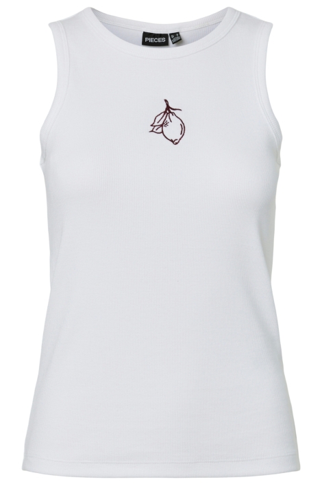 Pieces witte dames top | Vooraanzicht