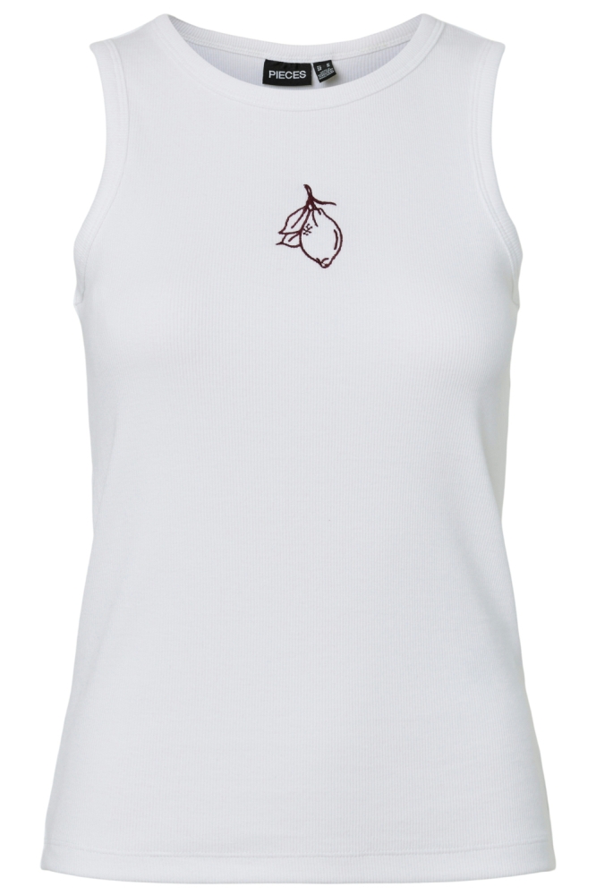 Pieces witte dames top | Vooraanzicht
