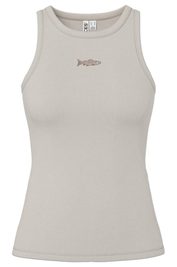 Pieces Top PCMAY EMBROIDERY BOXER TANK TOP JRS 17159759 Silver Lining Fish emb