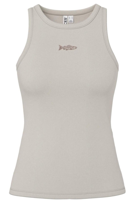 Pieces ecru dames top | Vooraanzicht