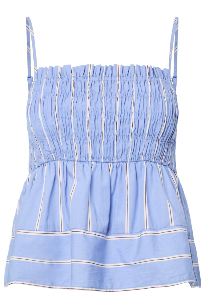 Pieces blauwe dames top | Vooraanzicht