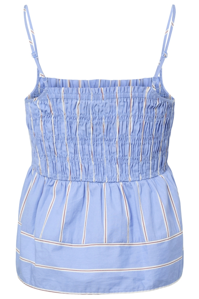 Pieces blauwe dames top | Achteraanzicht