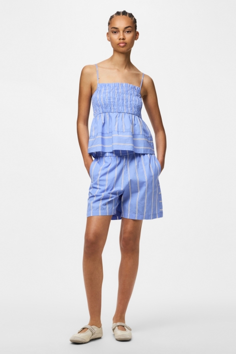 Pieces blauwe dames top | Model