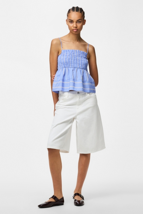 Pieces blauwe dames top | Model