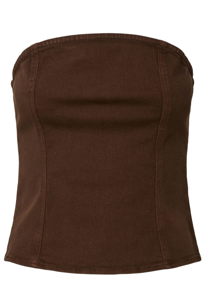 Pieces bruine dames top | Vooraanzicht