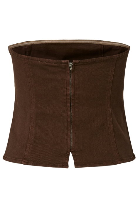 Pieces bruine dames top | Achteraanzicht