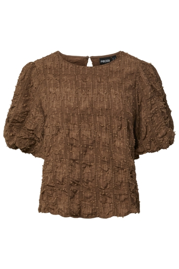 Pieces T-shirt PCPENNY 2/4 TOP PWP WVN 17165584 Chicory Coffee