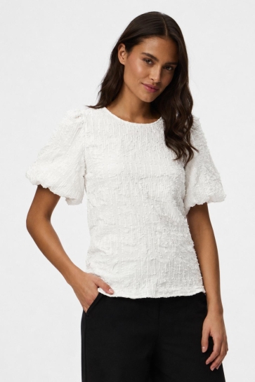 Pieces T-shirt PCPENNY 2/4 TOP PWP WVN 17165584 Cloud Dancer