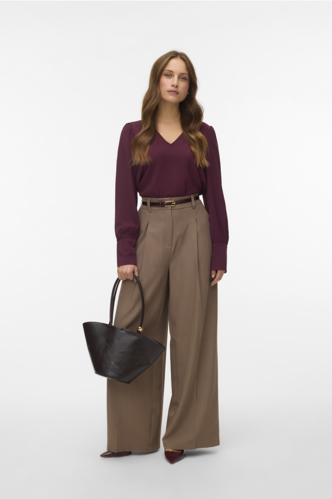 Vero Moda bordeaux dames t-shirt | Model