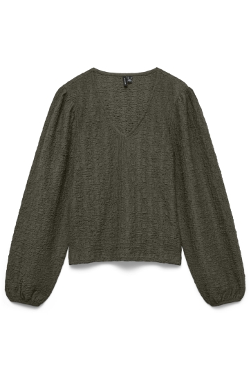 Vero Moda VMMEREL LS V-NECK TOP JRS EXP 10349824 GRAPE LEAF