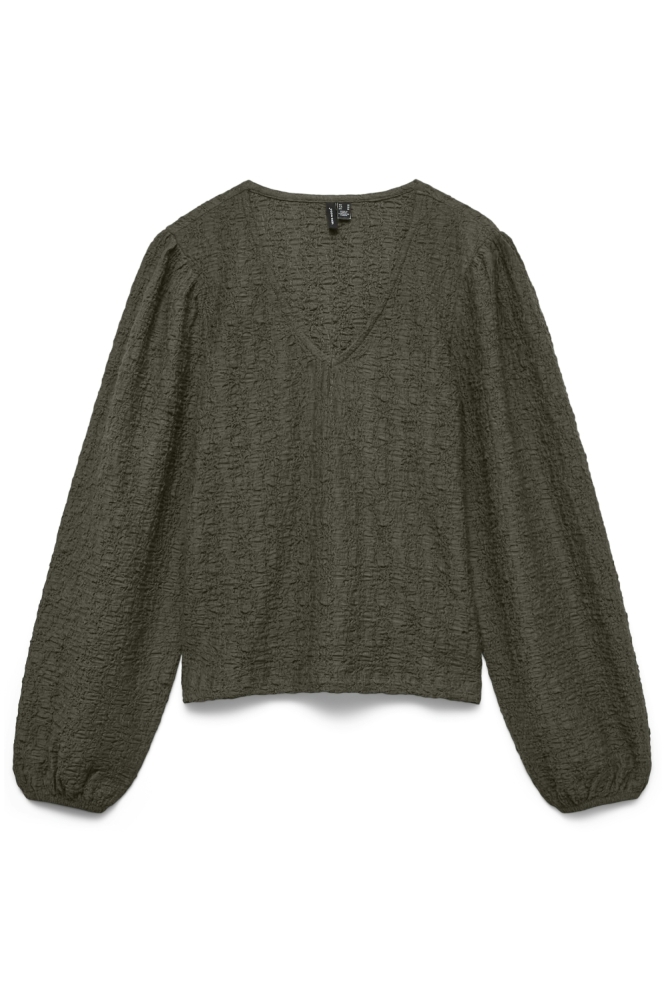 Vero Moda groene dames t-shirt | Vooraanzicht