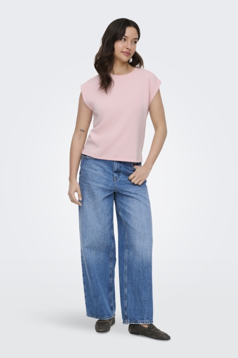 Only roze dames t-shirt | Model