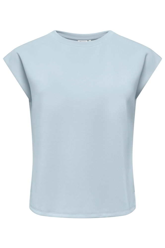Only blauwe dames t-shirt | Vooraanzicht