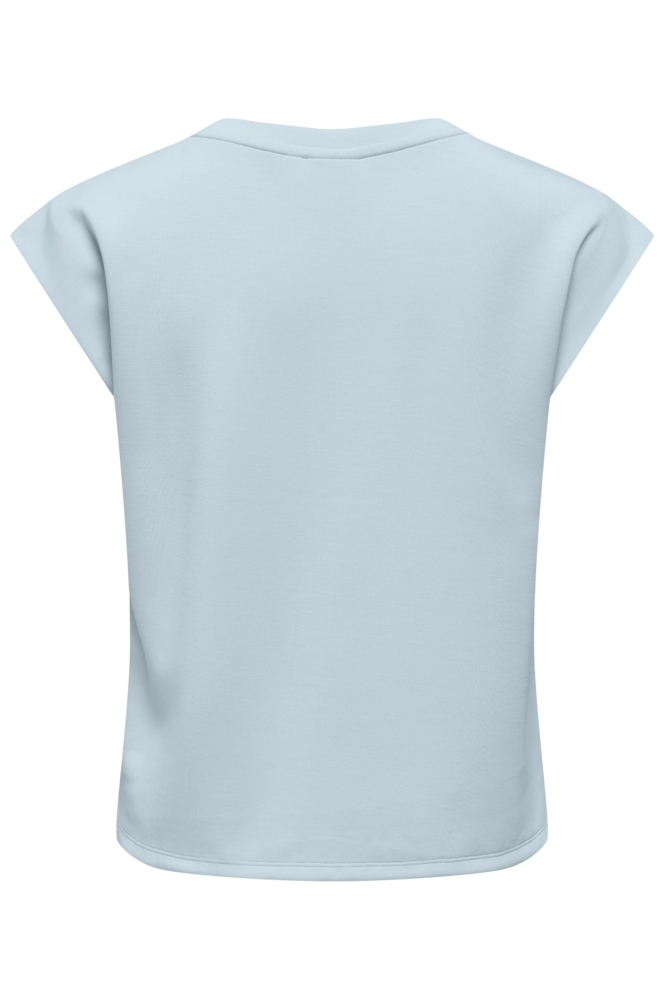 Only blauwe dames t-shirt | Achteraanzicht