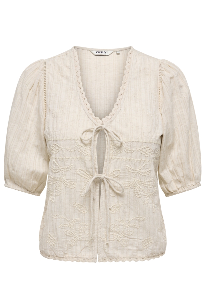 Only beige dames blouse | Vooraanzicht