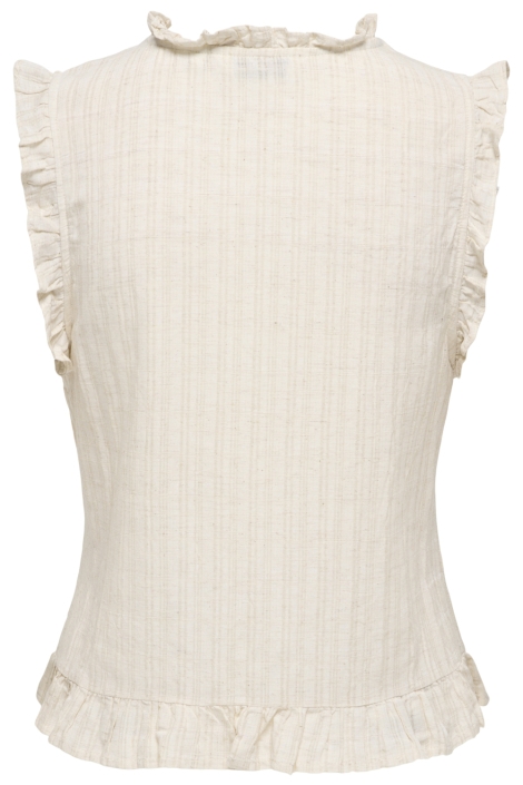 Only beige dames top | Achteraanzicht