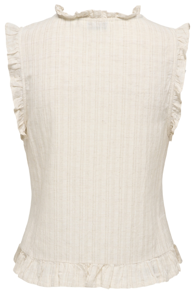 Only beige dames top | Achteraanzicht