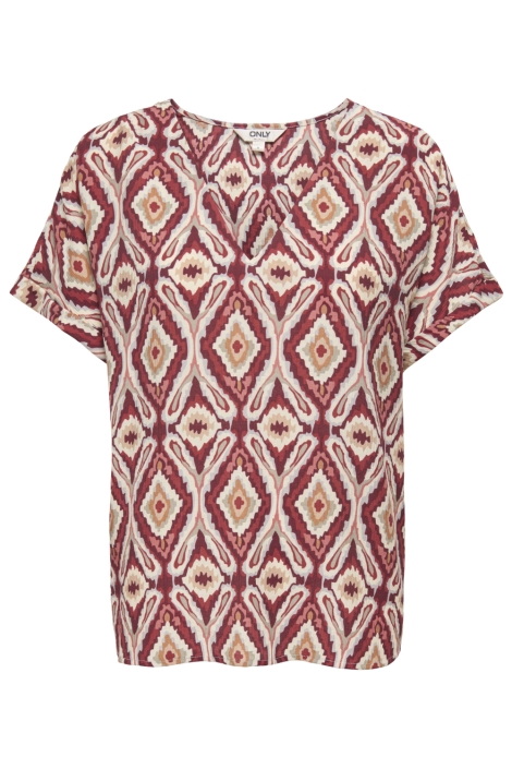 Only rode dames t-shirt | Vooraanzicht