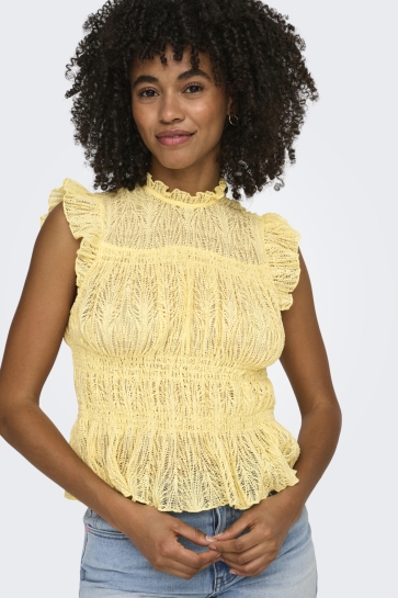 Only Top ONLSHAILA GATHERED TOP JRS 15375420 SUNLIGHT