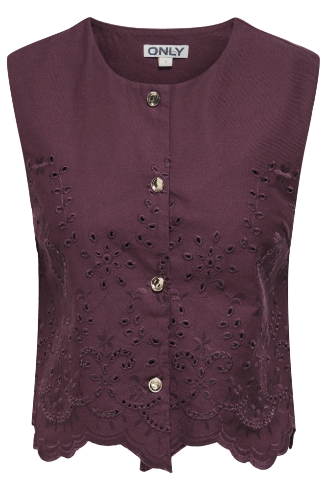 Only bordeaux dames top | Vooraanzicht