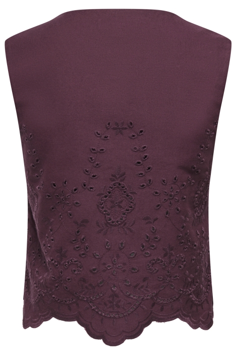 Only bordeaux dames top | Achteraanzicht