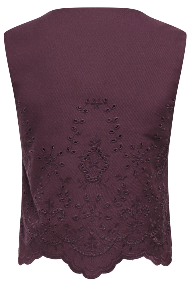 Only bordeaux dames top | Achteraanzicht