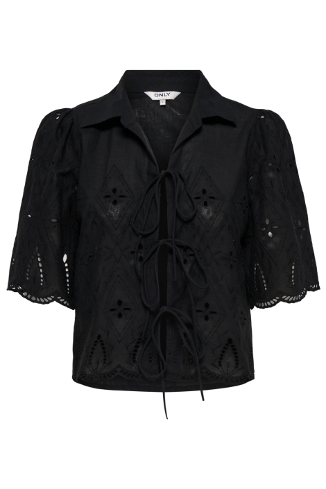 Only zwarte dames blouse | Vooraanzicht