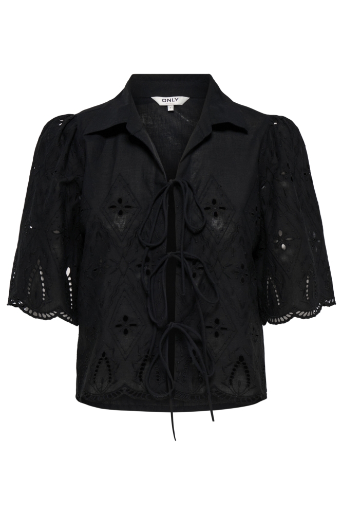 Only zwarte dames blouse | Vooraanzicht