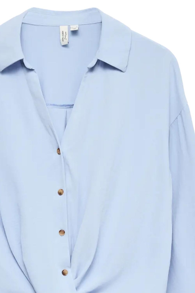Vero Moda blauwe dames blouse | Close up
