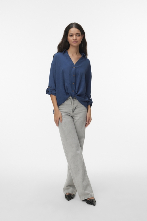Vero Moda blauwe dames blouse | Model