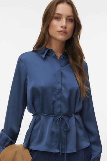 Vero Moda vmindya l/s shirt wvn btq ga Blauw