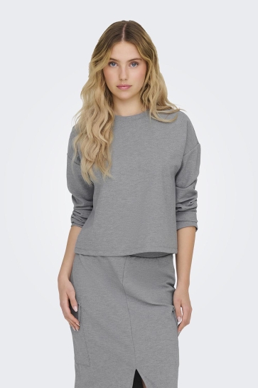 Jacqueline de Yong JDYSANDRA L/S TOP JRS EXP 15345039 Light Grey Melange