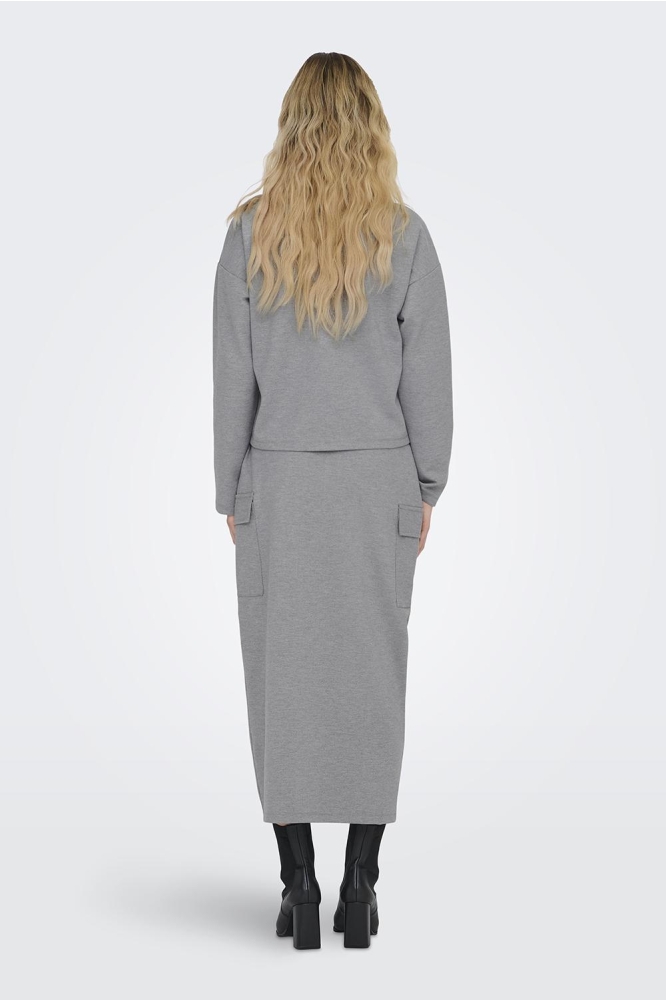 Jacqueline de Yong grijze dames t-shirt | Model