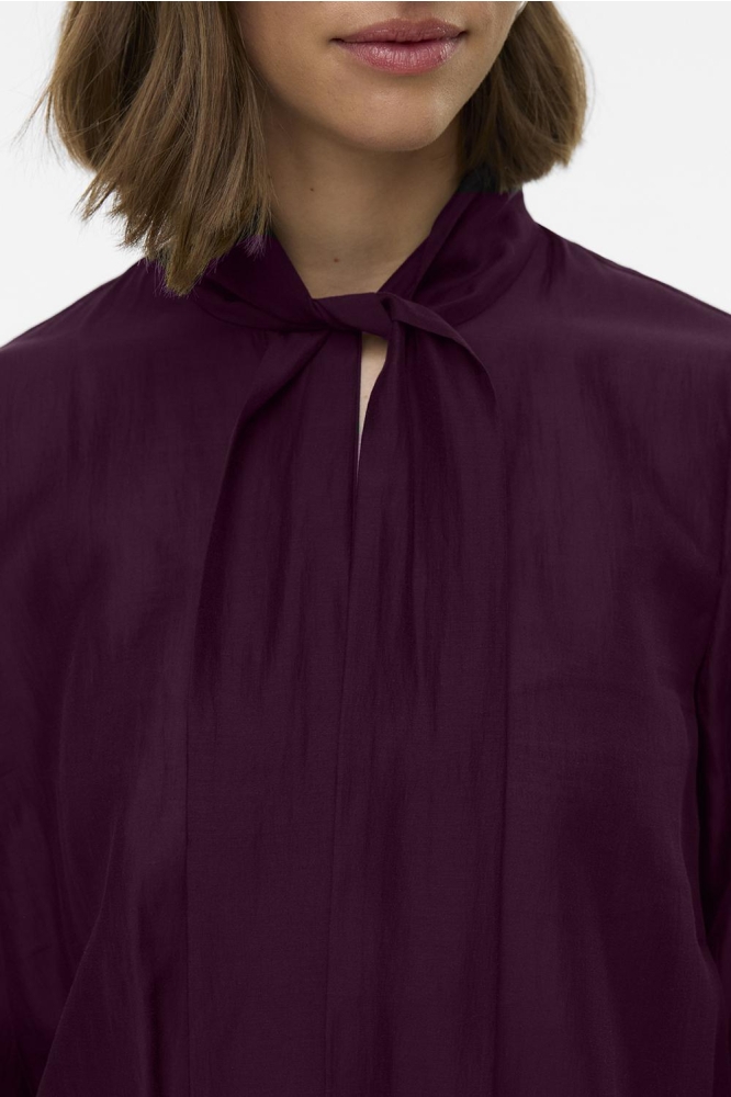 Vero Moda bordeaux dames blouse | Close up