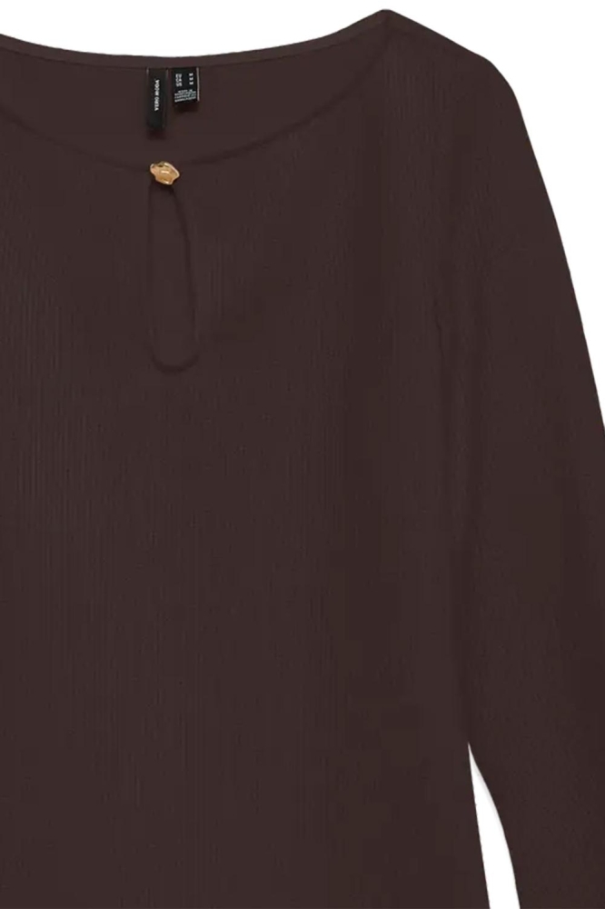 Vero Moda bruine dames t-shirt | Close up